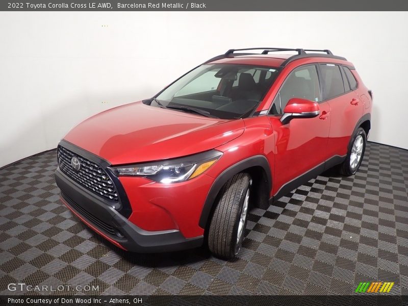 Barcelona Red Metallic / Black 2022 Toyota Corolla Cross LE AWD