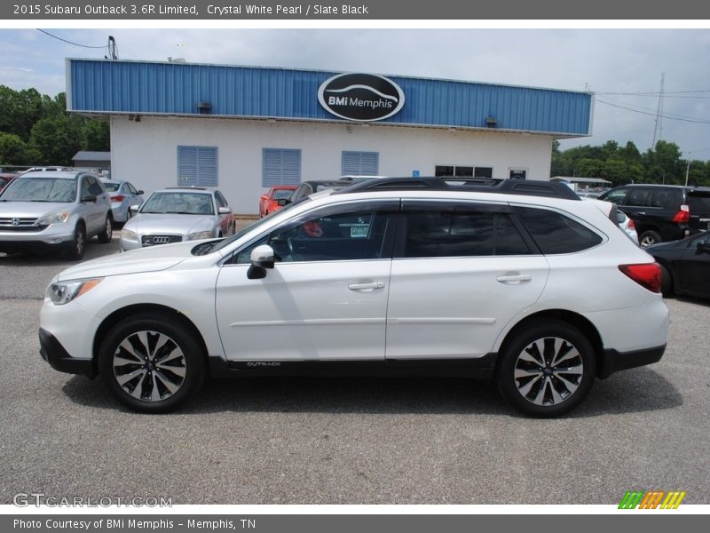 Crystal White Pearl / Slate Black 2015 Subaru Outback 3.6R Limited