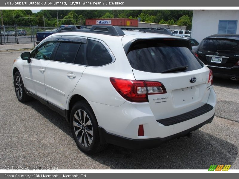 Crystal White Pearl / Slate Black 2015 Subaru Outback 3.6R Limited