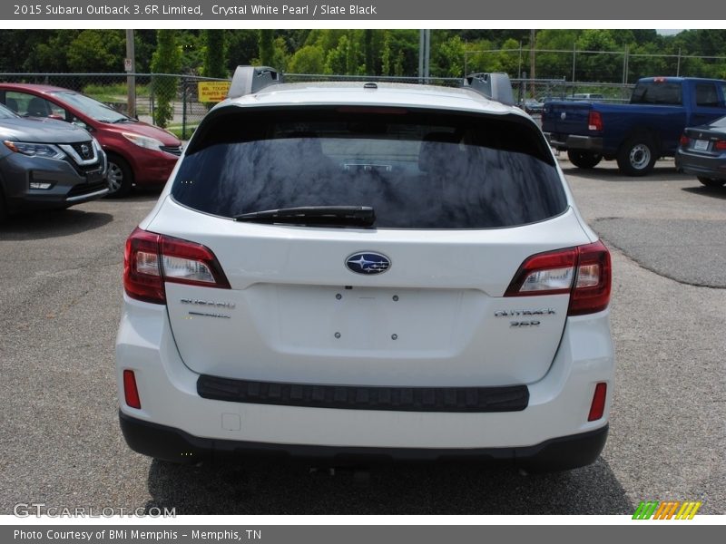 Crystal White Pearl / Slate Black 2015 Subaru Outback 3.6R Limited