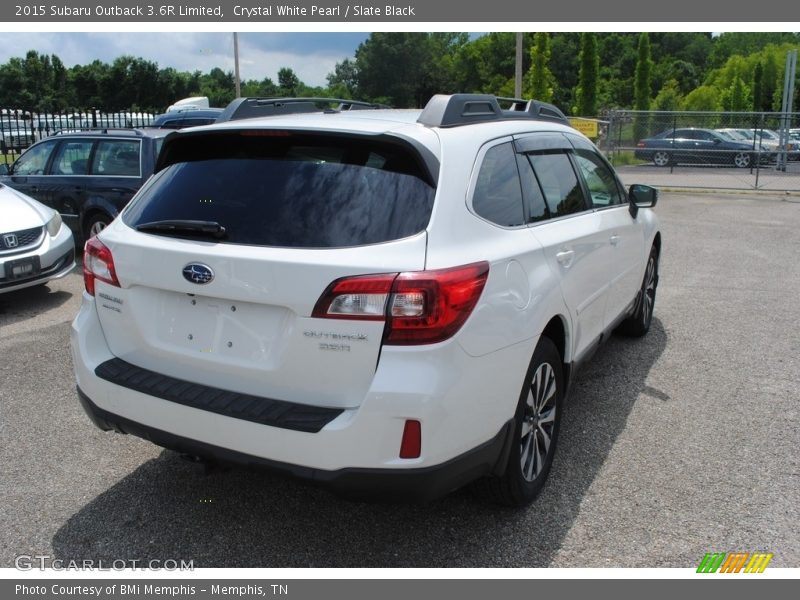 Crystal White Pearl / Slate Black 2015 Subaru Outback 3.6R Limited