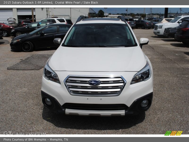 Crystal White Pearl / Slate Black 2015 Subaru Outback 3.6R Limited