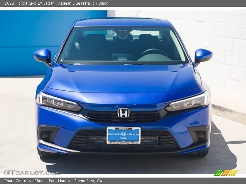 Aegean Blue Metallic / Black 2023 Honda Civic EX Sedan