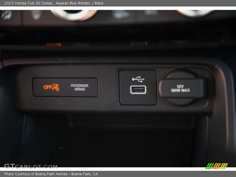 Aegean Blue Metallic / Black 2023 Honda Civic EX Sedan