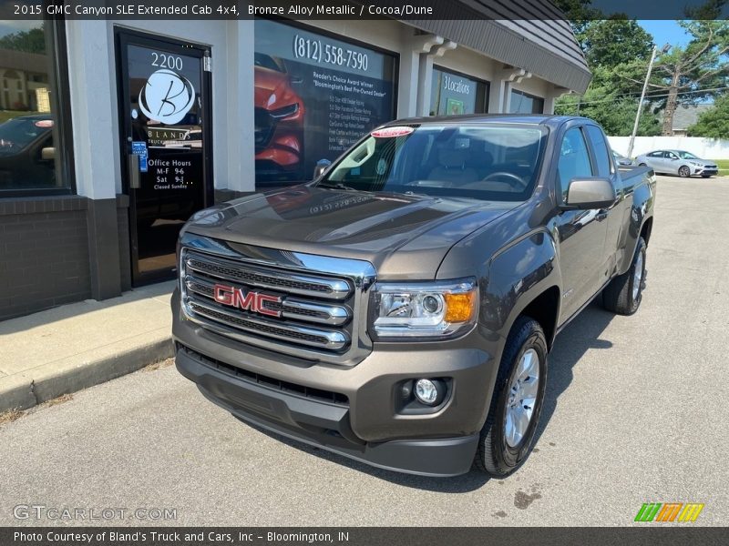 Bronze Alloy Metallic / Cocoa/Dune 2015 GMC Canyon SLE Extended Cab 4x4