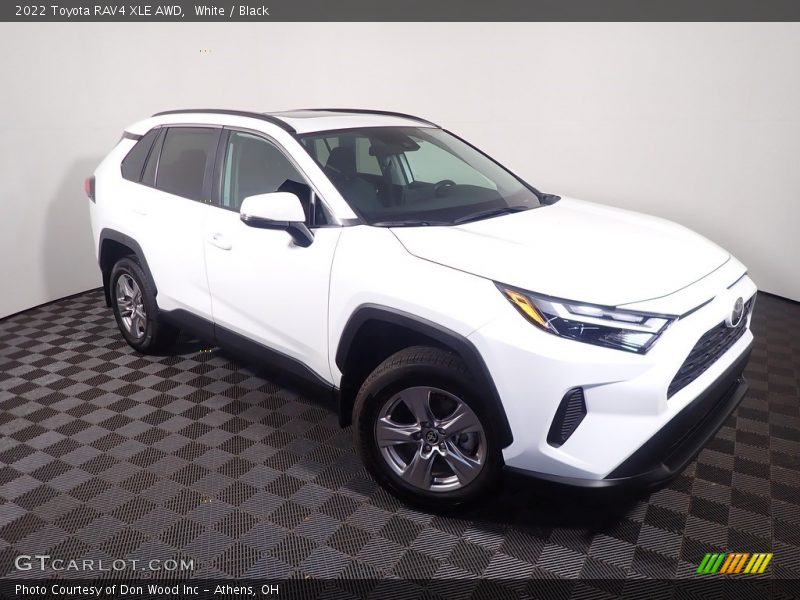 White / Black 2022 Toyota RAV4 XLE AWD