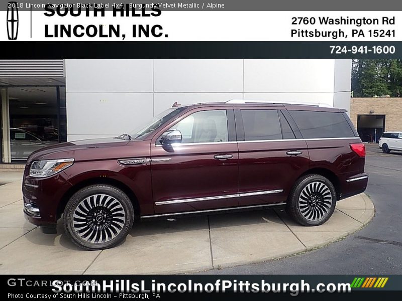 Burgundy Velvet Metallic / Alpine 2018 Lincoln Navigator Black Label 4x4