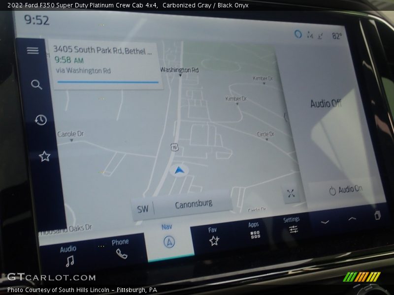Navigation of 2022 F350 Super Duty Platinum Crew Cab 4x4