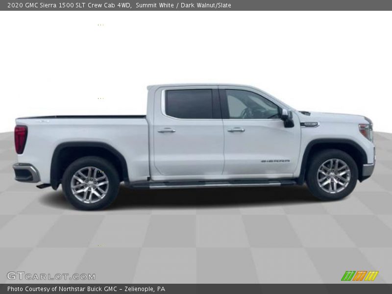 Summit White / Dark Walnut/Slate 2020 GMC Sierra 1500 SLT Crew Cab 4WD