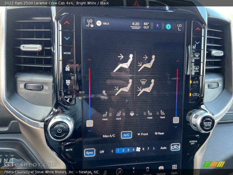Controls of 2022 2500 Laramie Crew Cab 4x4