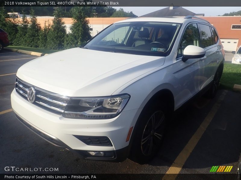 Pure White / Titan Black 2018 Volkswagen Tiguan SEL 4MOTION