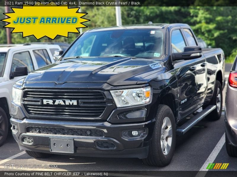 Diamond Black Crystal Pearl / Black 2021 Ram 1500 Big Horn Quad Cab 4x4