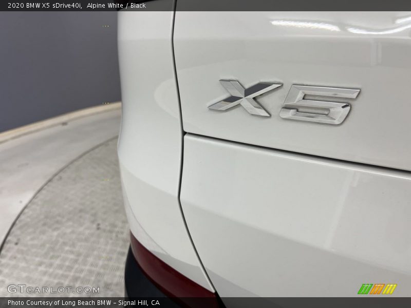 Alpine White / Black 2020 BMW X5 sDrive40i