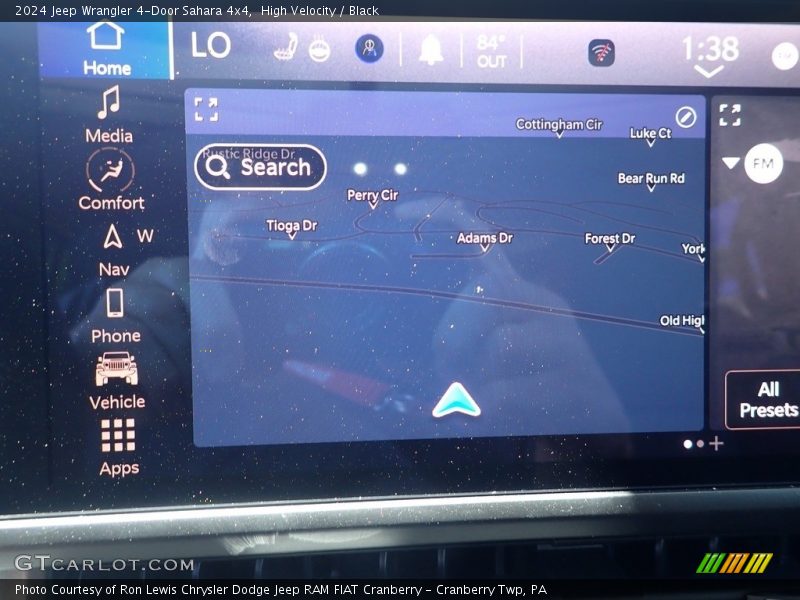 Navigation of 2024 Wrangler 4-Door Sahara 4x4