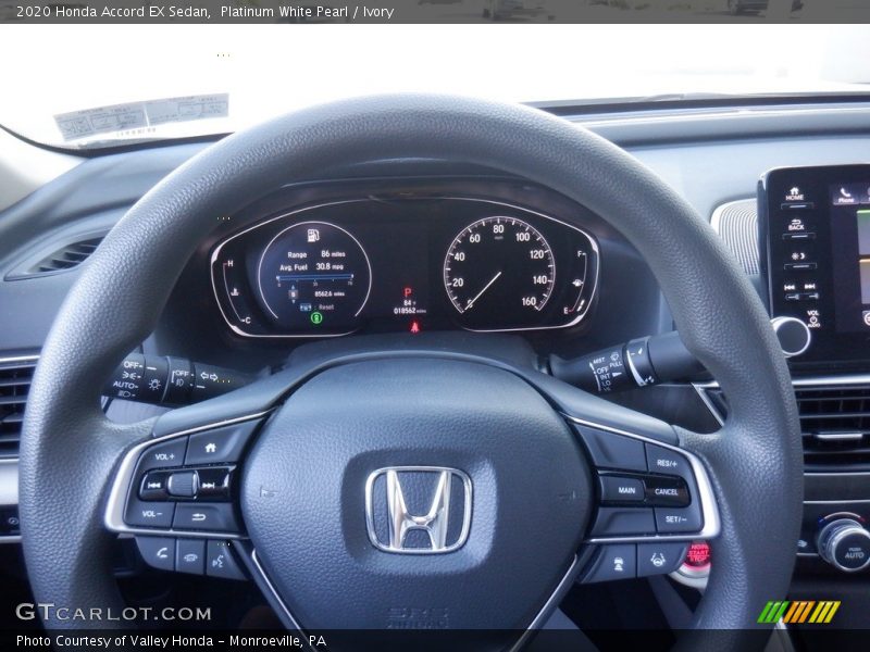 Platinum White Pearl / Ivory 2020 Honda Accord EX Sedan