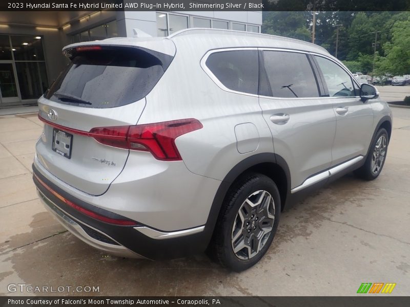 Shimmering Silver / Black 2023 Hyundai Santa Fe Hybrid Limited AWD Plug-In Hybrid