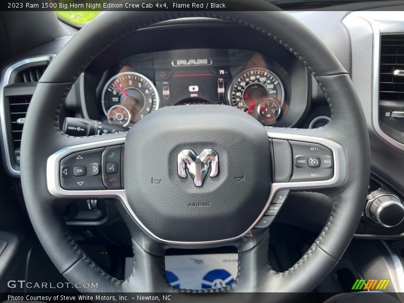  2023 1500 Big Horn Night Edition Crew Cab 4x4 Steering Wheel