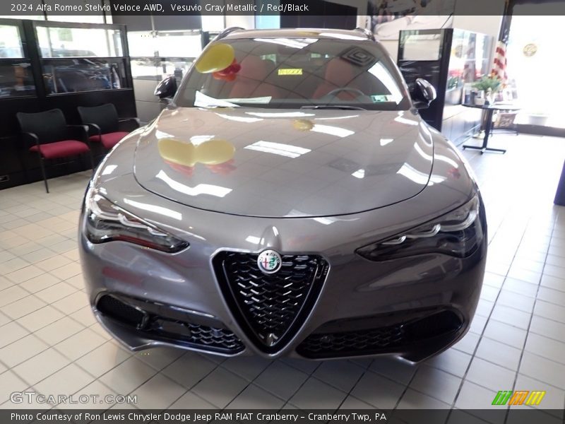 Vesuvio Gray Metallic / Red/Black 2024 Alfa Romeo Stelvio Veloce AWD