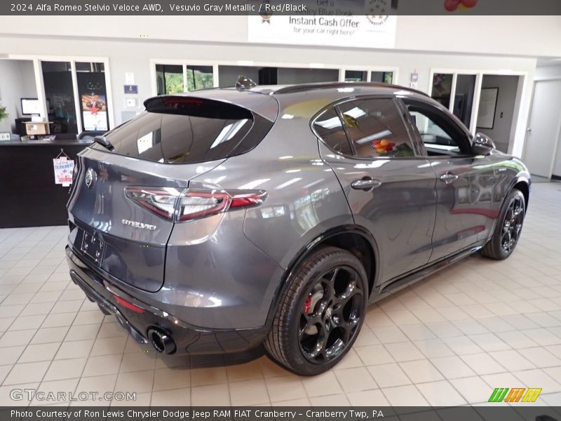 Vesuvio Gray Metallic / Red/Black 2024 Alfa Romeo Stelvio Veloce AWD