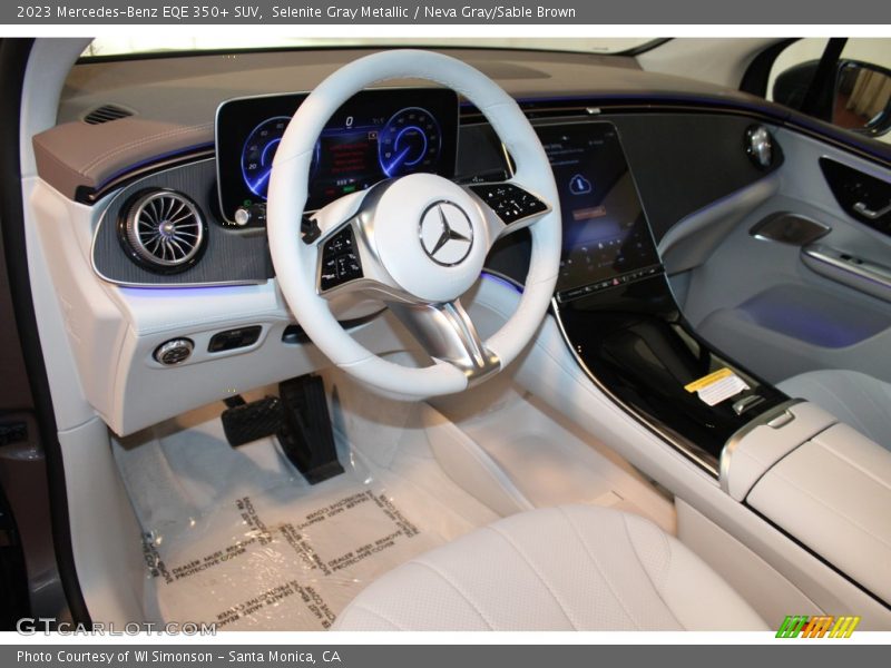 Selenite Gray Metallic / Neva Gray/Sable Brown 2023 Mercedes-Benz EQE 350+ SUV