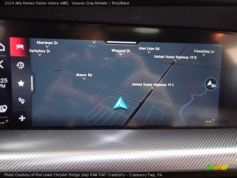 Navigation of 2024 Stelvio Veloce AWD