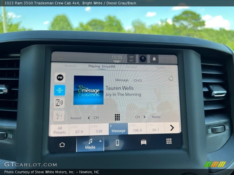 Bright White / Diesel Gray/Black 2023 Ram 3500 Tradesman Crew Cab 4x4