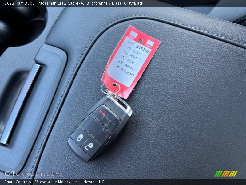 Bright White / Diesel Gray/Black 2023 Ram 3500 Tradesman Crew Cab 4x4