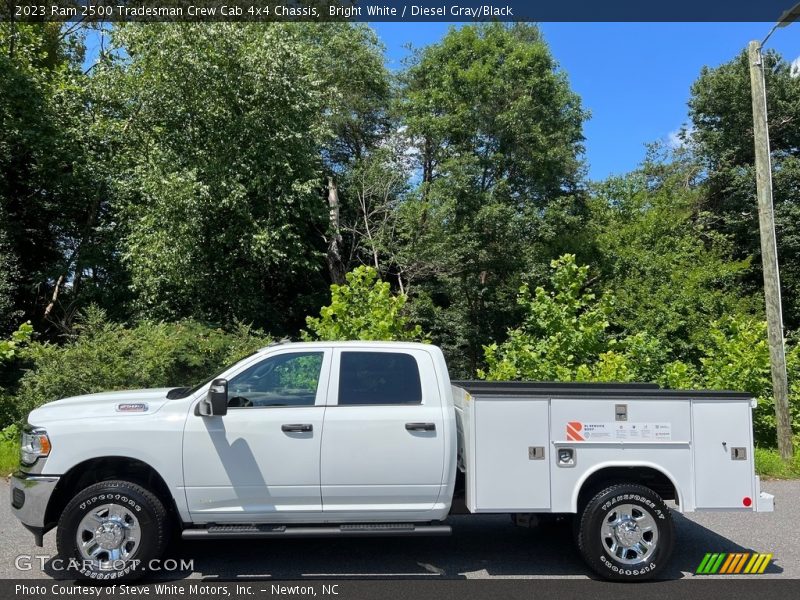 Bright White / Diesel Gray/Black 2023 Ram 2500 Tradesman Crew Cab 4x4 Chassis