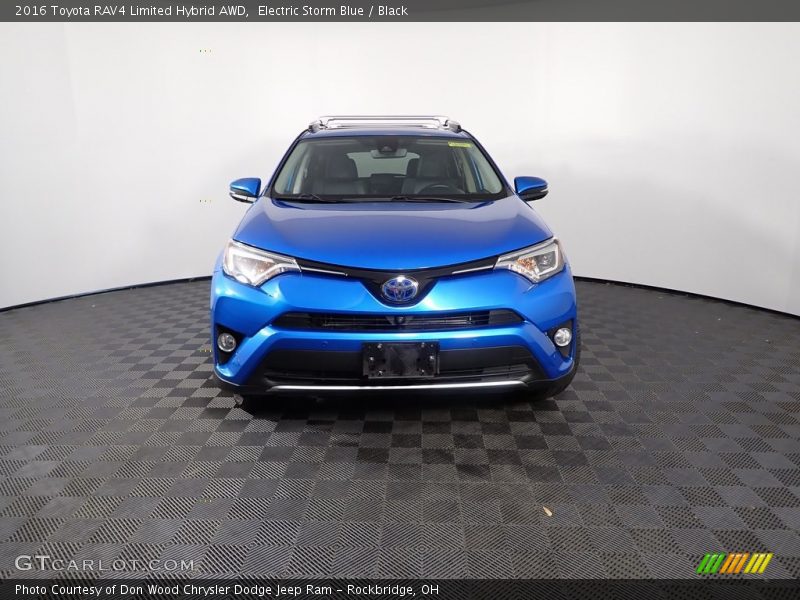 Electric Storm Blue / Black 2016 Toyota RAV4 Limited Hybrid AWD