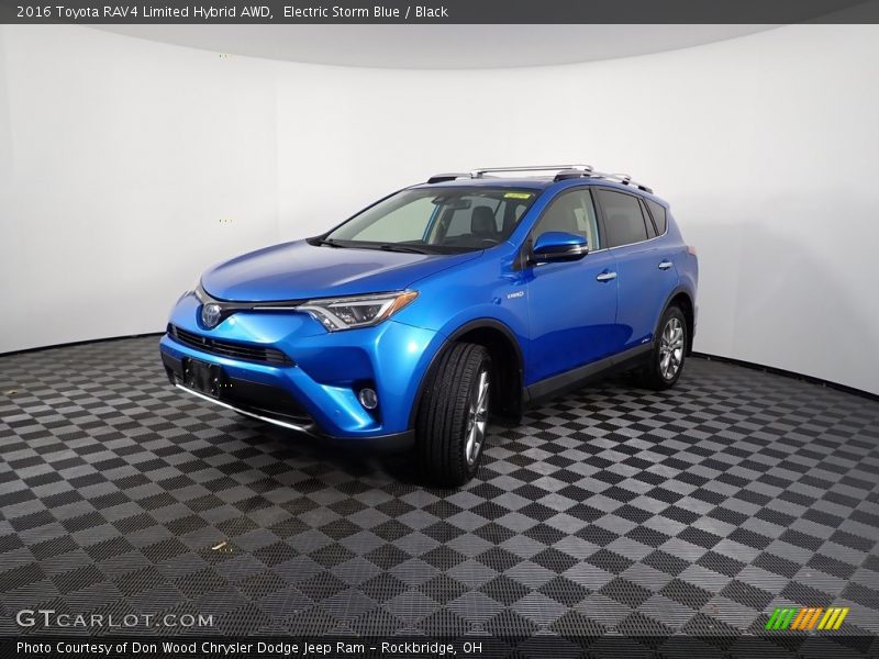 Electric Storm Blue / Black 2016 Toyota RAV4 Limited Hybrid AWD