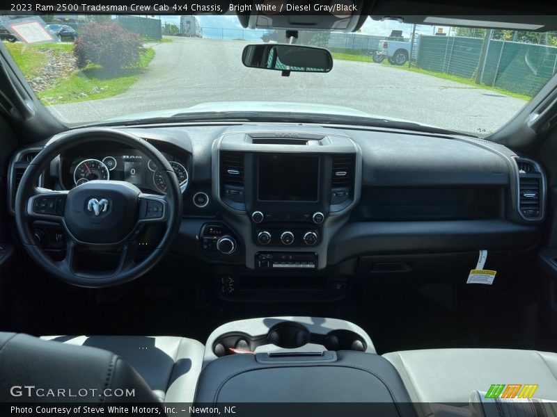 Bright White / Diesel Gray/Black 2023 Ram 2500 Tradesman Crew Cab 4x4 Chassis