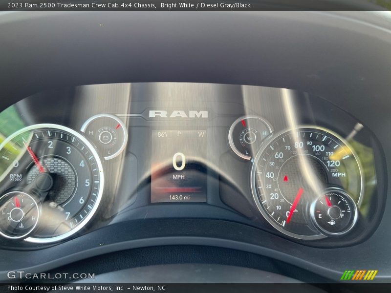 Bright White / Diesel Gray/Black 2023 Ram 2500 Tradesman Crew Cab 4x4 Chassis