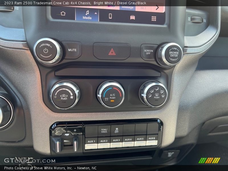 Bright White / Diesel Gray/Black 2023 Ram 2500 Tradesman Crew Cab 4x4 Chassis