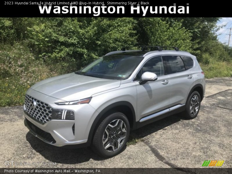Shimmering Silver / Black 2023 Hyundai Santa Fe Hybrid Limited AWD Plug-In Hybrid