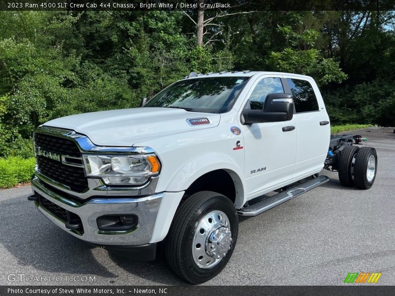 Bright White / Diesel Gray/Black 2023 Ram 4500 SLT Crew Cab 4x4 Chassis