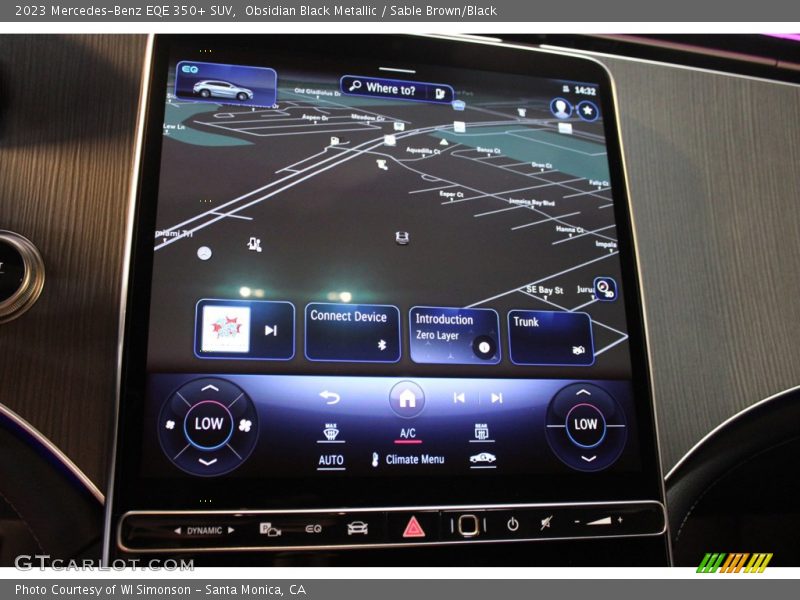 Navigation of 2023 EQE 350+ SUV