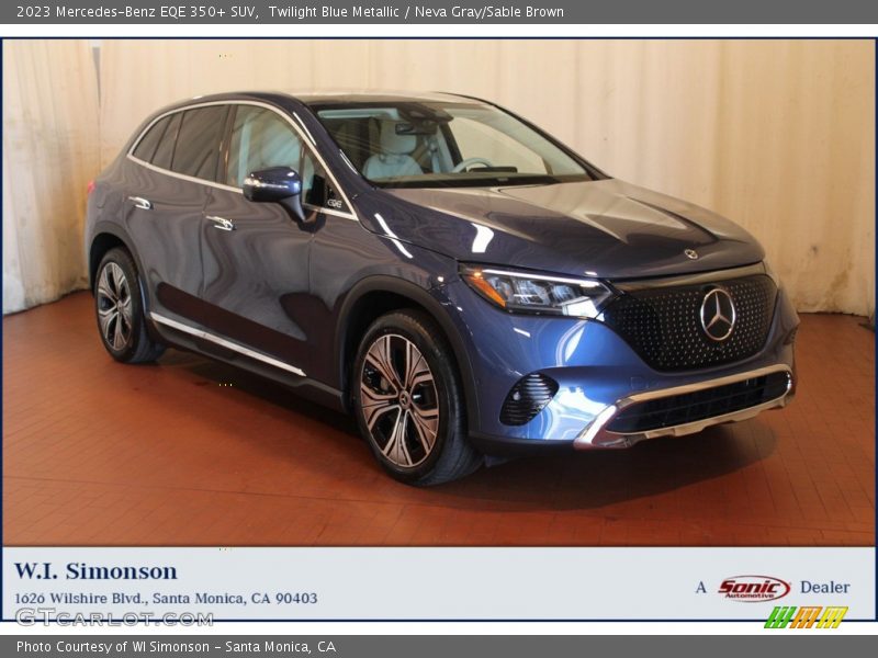 Twilight Blue Metallic / Neva Gray/Sable Brown 2023 Mercedes-Benz EQE 350+ SUV