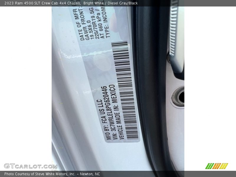 Bright White / Diesel Gray/Black 2023 Ram 4500 SLT Crew Cab 4x4 Chassis