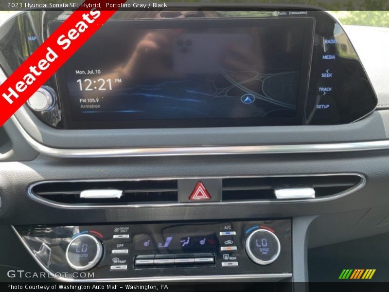 Portofino Gray / Black 2023 Hyundai Sonata SEL Hybrid