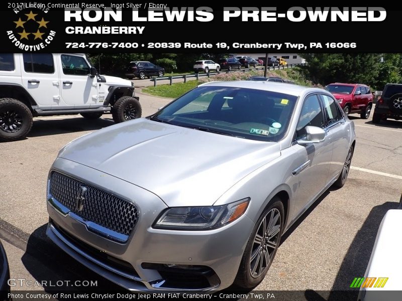 Ingot Silver / Ebony 2017 Lincoln Continental Reserve