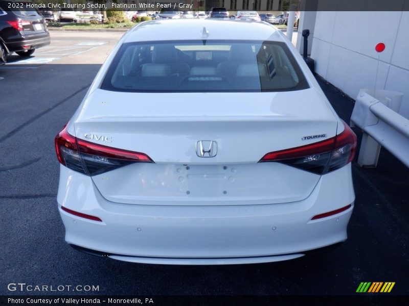 Platinum White Pearl / Gray 2022 Honda Civic Touring Sedan