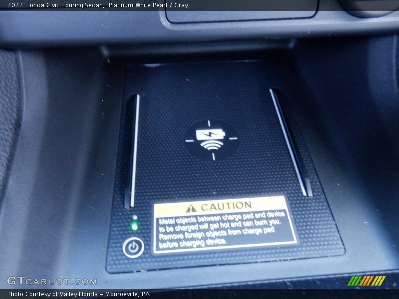 Platinum White Pearl / Gray 2022 Honda Civic Touring Sedan