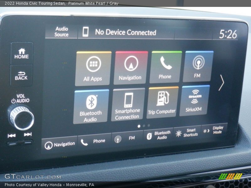 Controls of 2022 Civic Touring Sedan