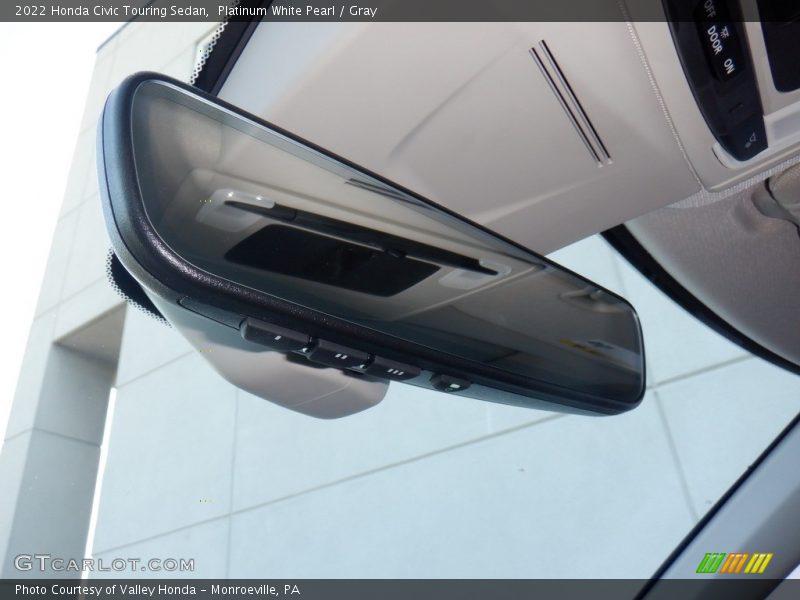 Platinum White Pearl / Gray 2022 Honda Civic Touring Sedan