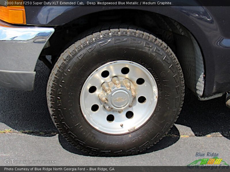 Deep Wedgewood Blue Metallic / Medium Graphite 2000 Ford F250 Super Duty XLT Extended Cab