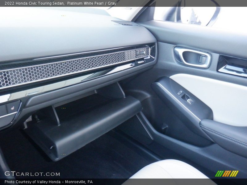 Platinum White Pearl / Gray 2022 Honda Civic Touring Sedan