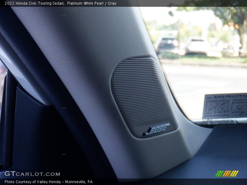 Platinum White Pearl / Gray 2022 Honda Civic Touring Sedan