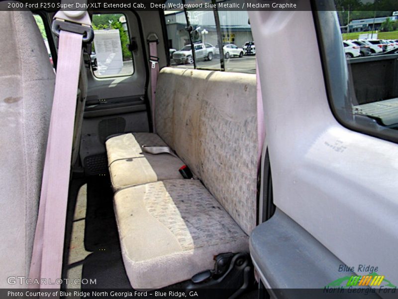 Deep Wedgewood Blue Metallic / Medium Graphite 2000 Ford F250 Super Duty XLT Extended Cab