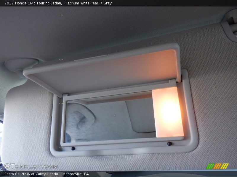 Platinum White Pearl / Gray 2022 Honda Civic Touring Sedan