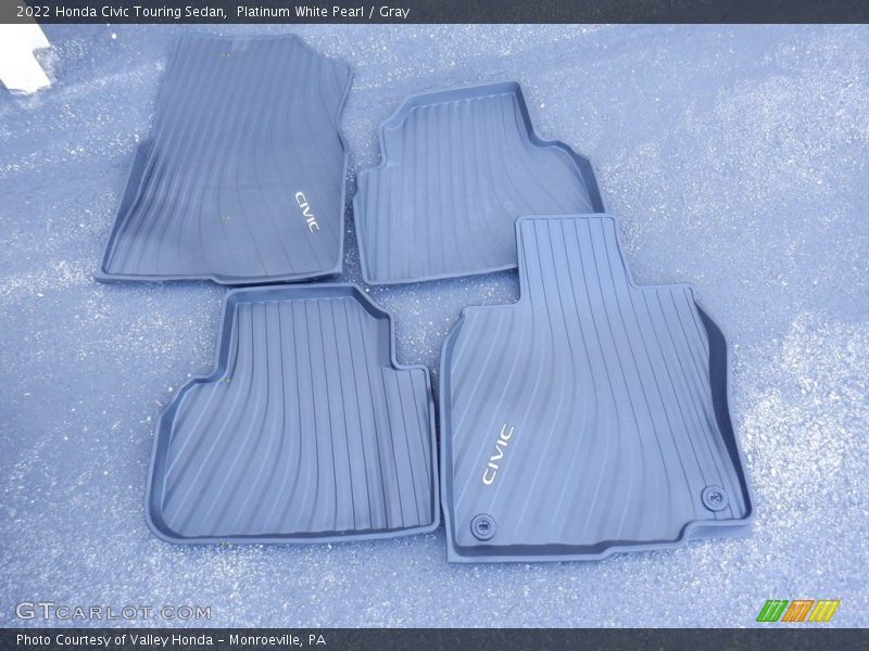 Platinum White Pearl / Gray 2022 Honda Civic Touring Sedan
